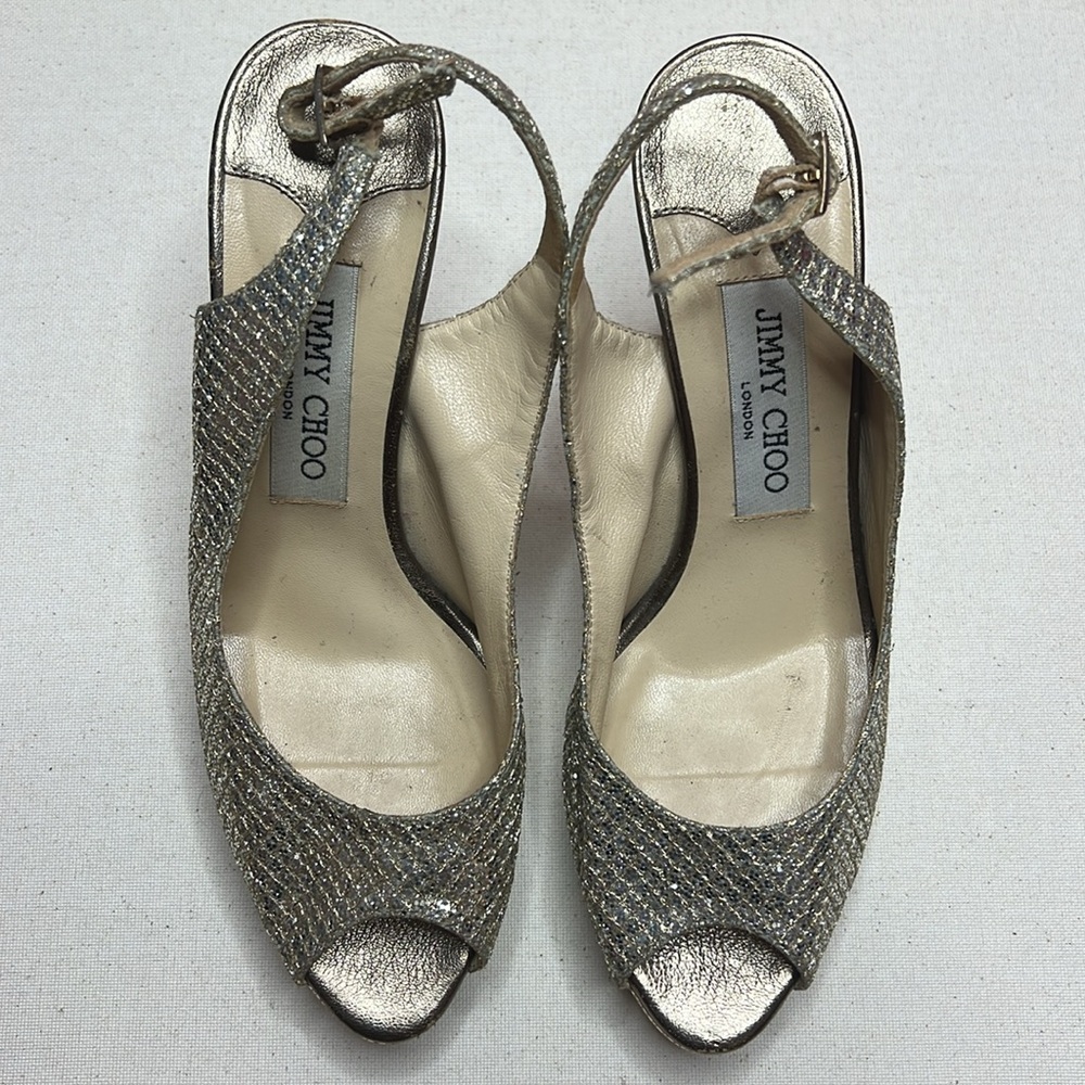 Jimmy Choo Glitter Accents Slingback Pumps Women's. Size 7 - Picture 2 of 6